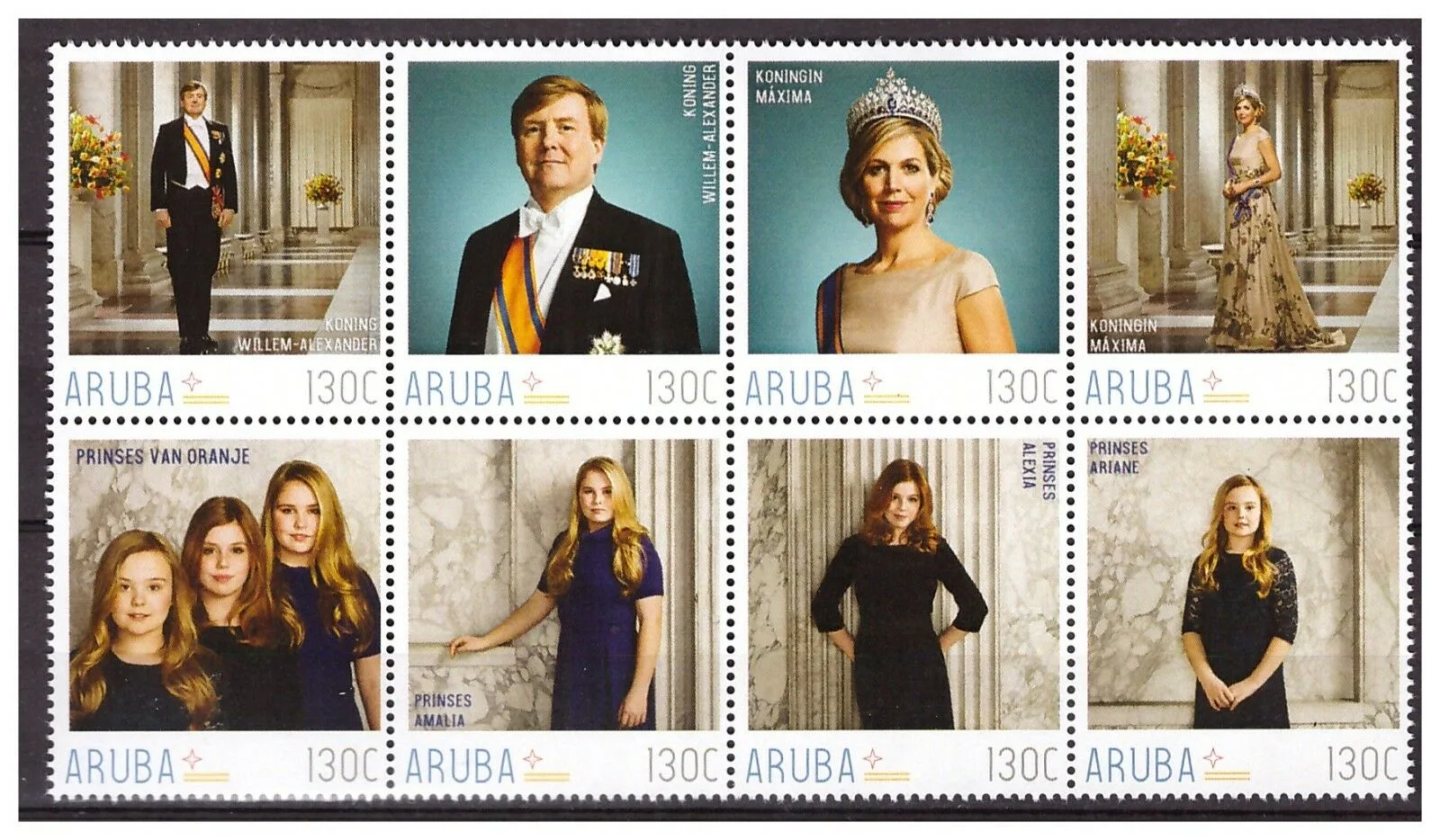 Aruba 2018 Koninklijke Familie Royal family 993-1000 postfris/mnh