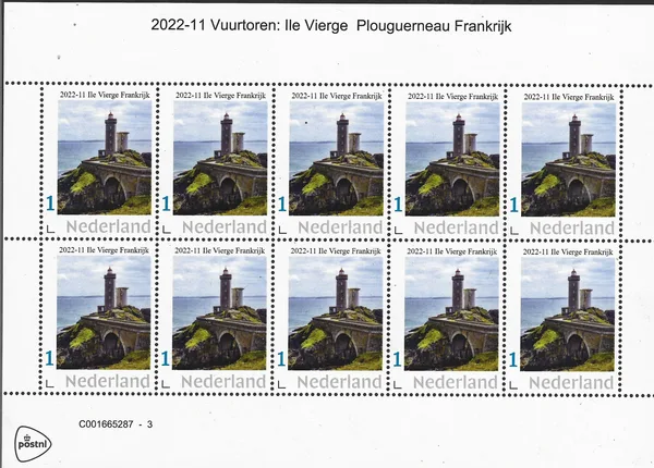 Netherlands 2022-11 Lighthouse Ile Vierge France sheet-sheetlet MNH