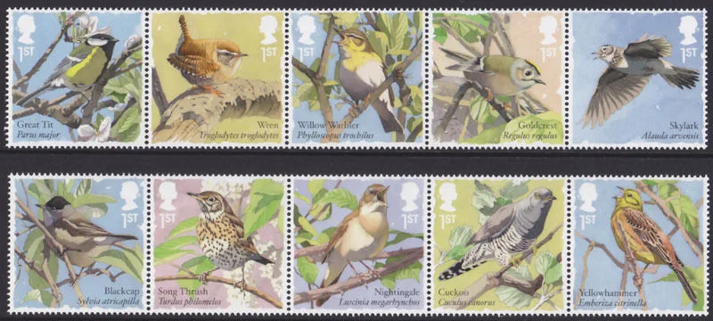 Großbritannien 2017 Vögel Singvögel postfrisch/mnh