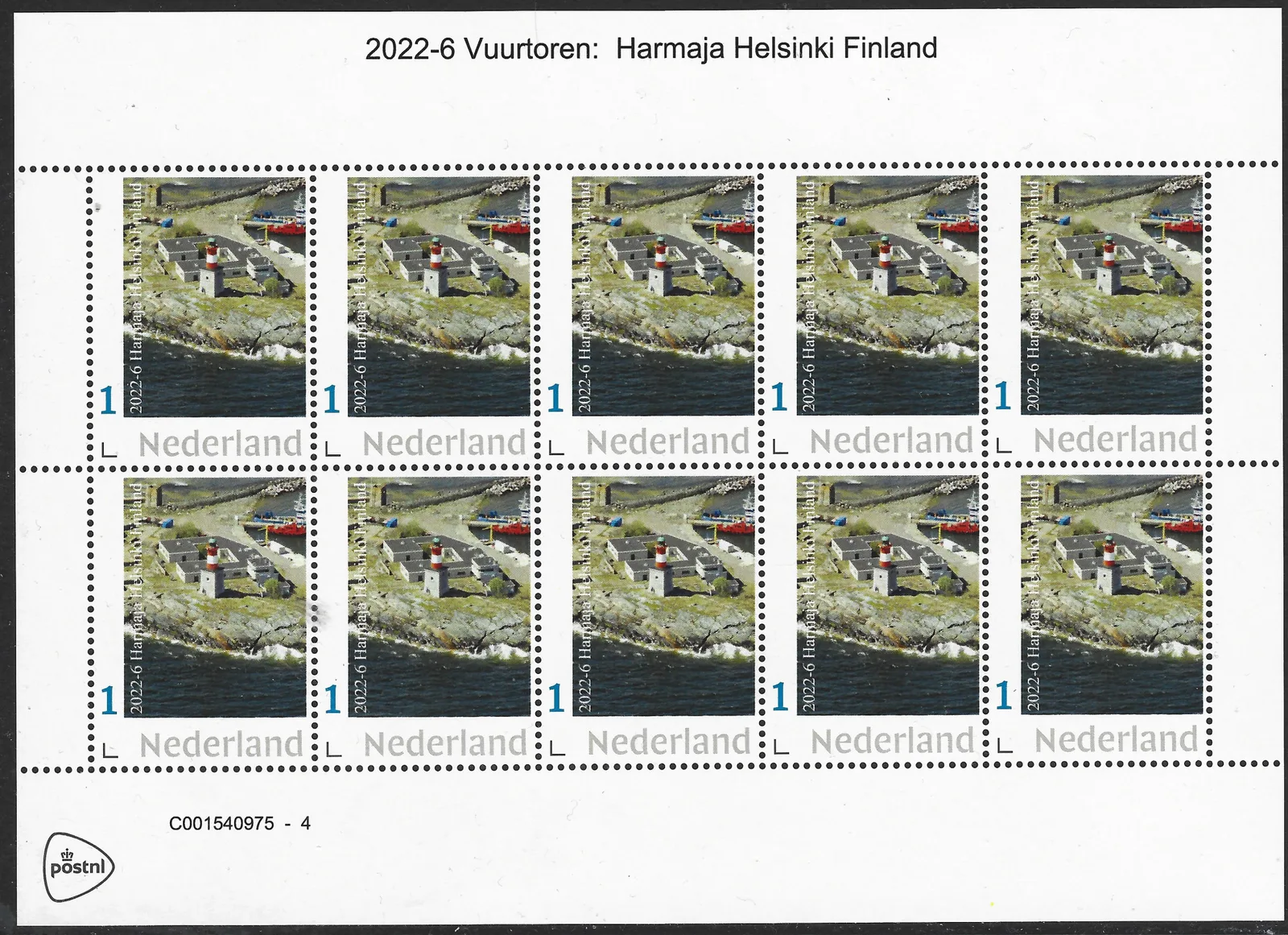 Niederlande 2022-6 Leuchtturm Harmaja Helsinki Finnland Bogen postfrisch/mnh