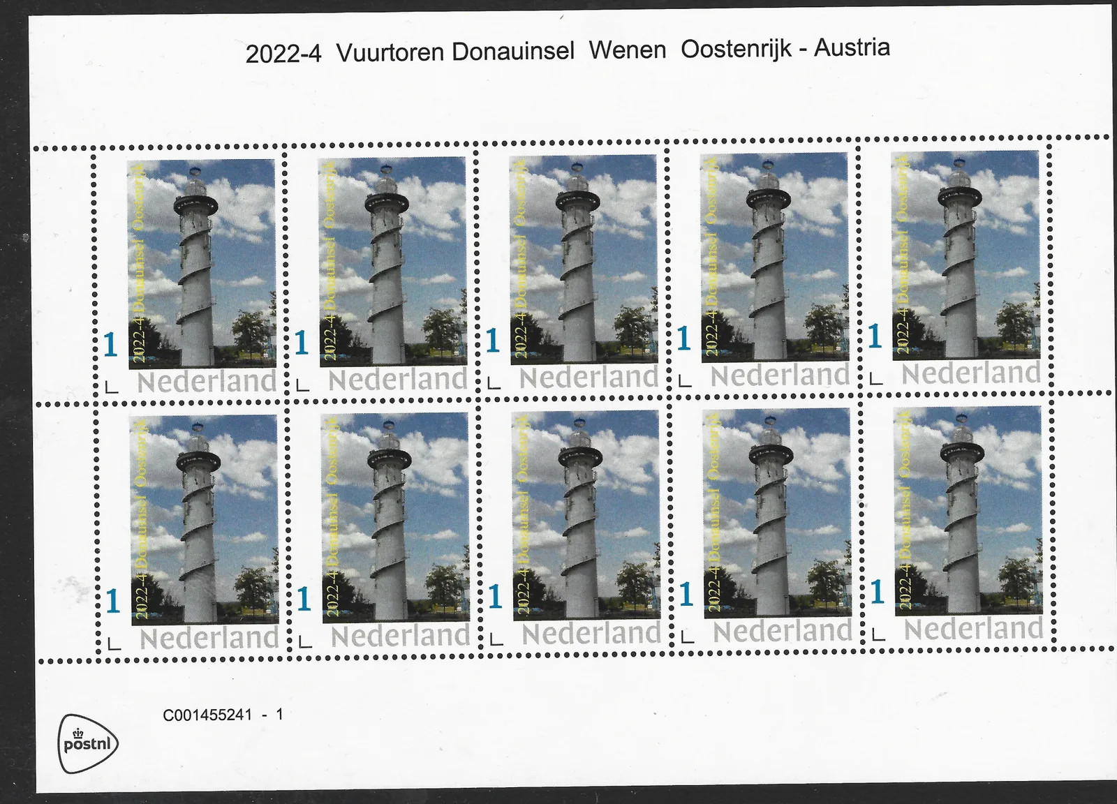 Niederlande 2022-4 Leuchtturm Donauinsel Österreich Bogenmarken postfrisch/ungebraucht