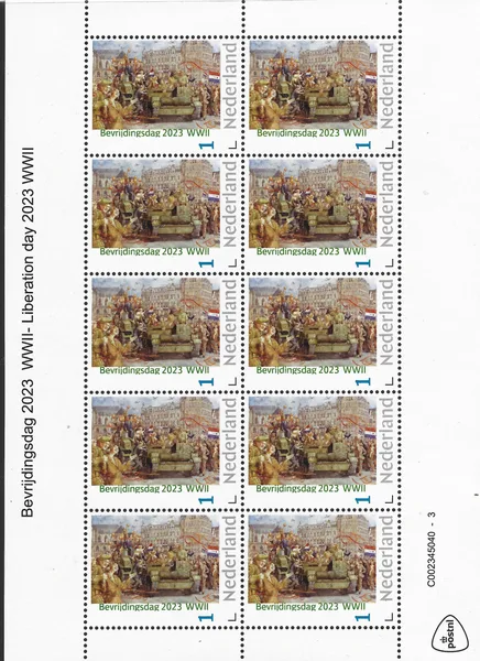 Nederland 2023-1 Bevrijdingsdag 2023 Liberationday WWII vel-sheetlet postfris/mnh