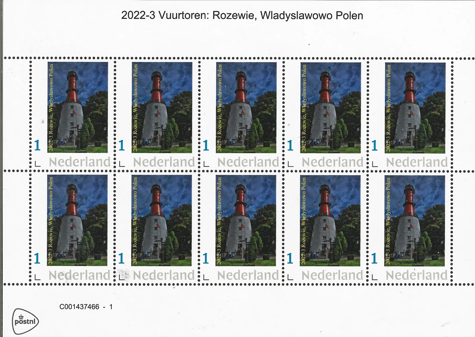 Niederlande 2022-3 Leuchtturm Rozewije Polen Bogen-Blockset postfrisch/ungebraucht