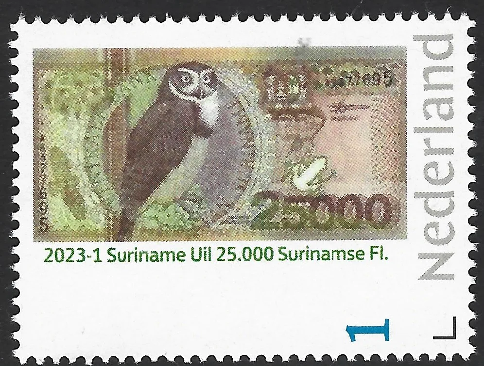 Pays-Bas 2023-1 Billet de banque - Billet de banque : Suriname chouette 25.000 SFL neuf/nh