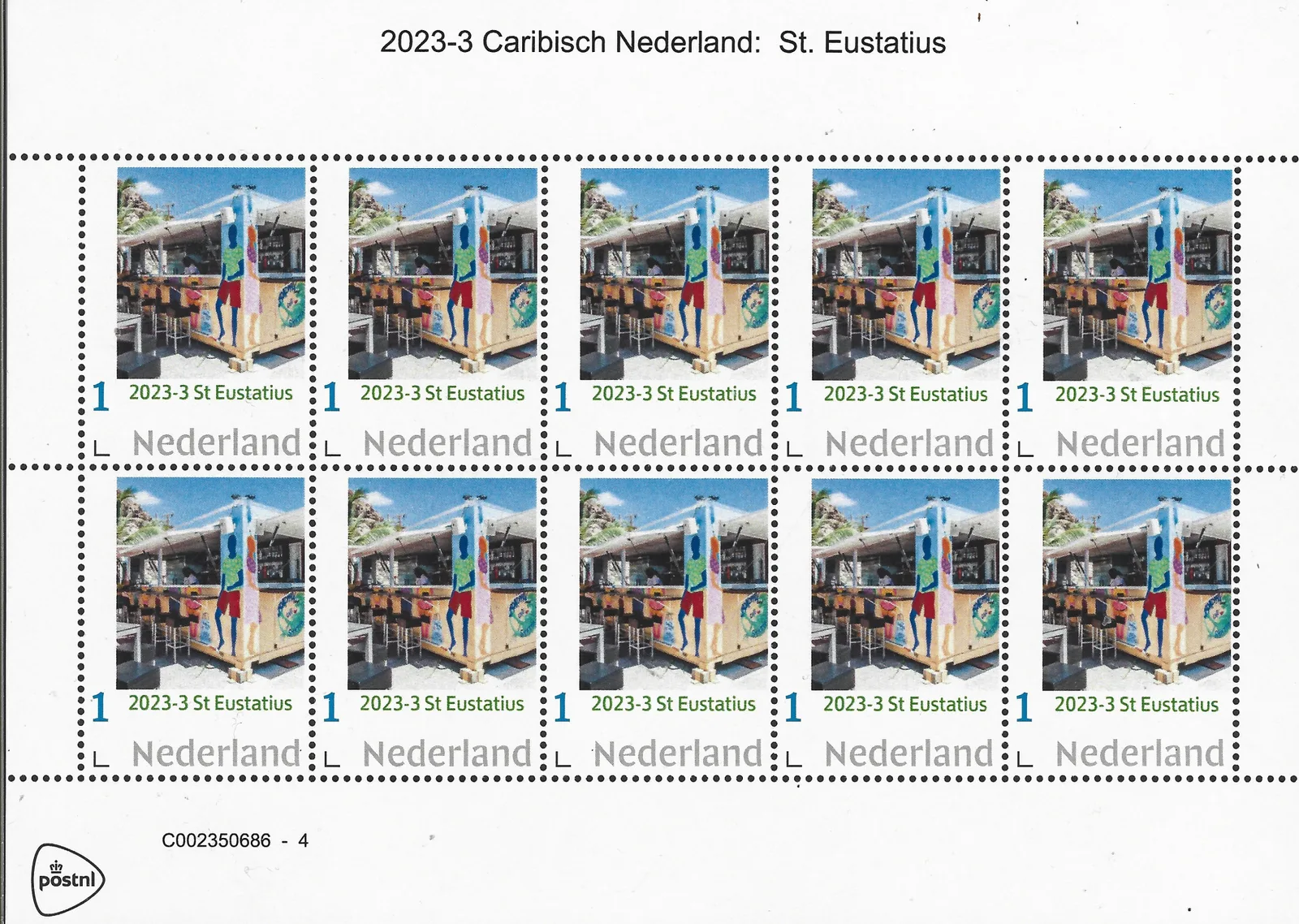 Niederlande 2023-3 Karibische Niederlande St. Eustatius vel-Sheetlet postfrisch