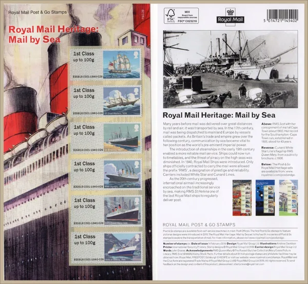 Gr. Britain 2018 Mail by post ships Post & Go postfris/mnh