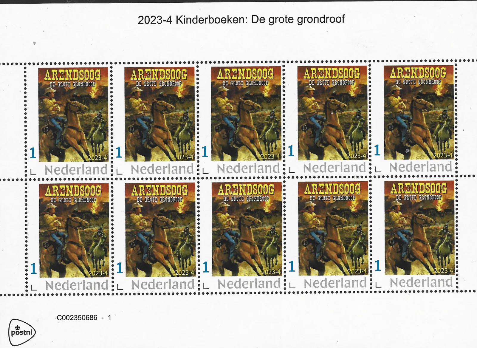Niederlande 2023-4 Kinderbücher: Arendsoog der große Bussard Bogen postfrisch