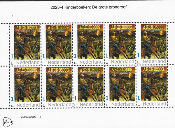 Netherlands 2023-4 Children's Books: Eagle Eye the Great Ground Robber sheet MNH