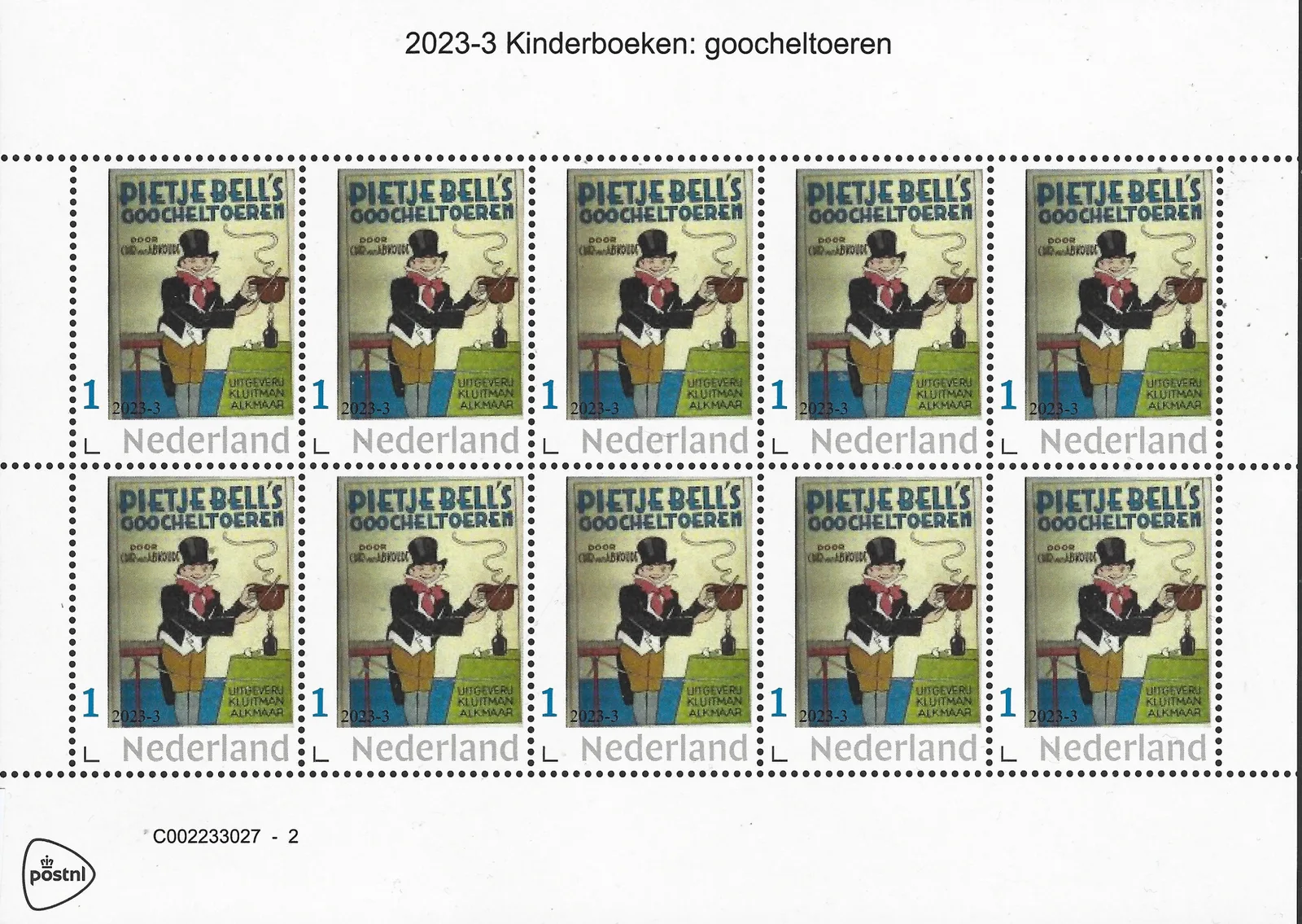 Pays-Bas 2023-3 Livres pour enfants : Les Tours de magie de Pietje Bell feuille neuf/mnh