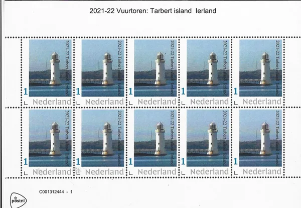 Nederland 2021-22 Vuurtoren lighthouse Tarbert Island Ierland vel-sheetlet postfrsi/mnh