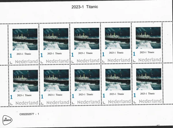 Netherlands 2023-1 ship: Titanic sheetlet MNH