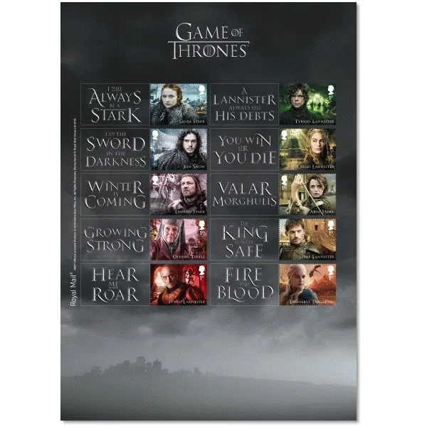 Gr. Britain 2018 Games of Thrones smilervel postfris/mnh