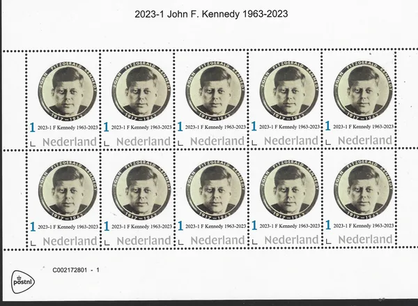 Netherlands 2023-1 John F Kennedy 1963-2023 sheet-sheetlet MNH