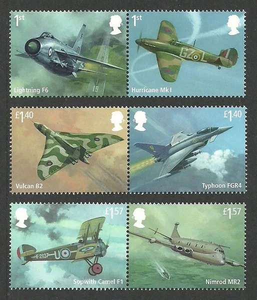 Gr. Britain 2018 100jr RAF Vliegtuigen Aireplanes postfris/mnh