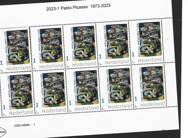 Netherlands 2023-1 Pablo Picasso painting 1973-2023 sheet MNH
