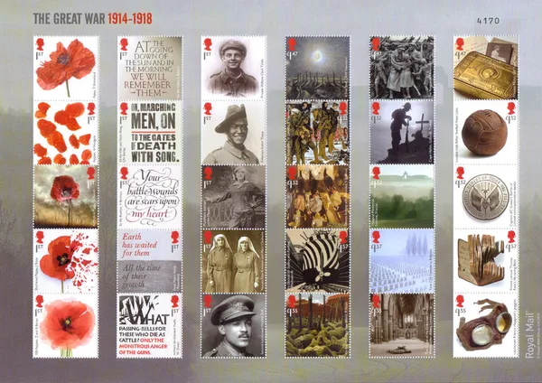 Gr. Britain 2018 First World War WWI 1914-1918 combined smilervel MNH
