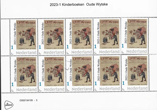 Netherlands 2023-1 Childrenbook: Old Wytske skating sheet-sheetlet MNH
