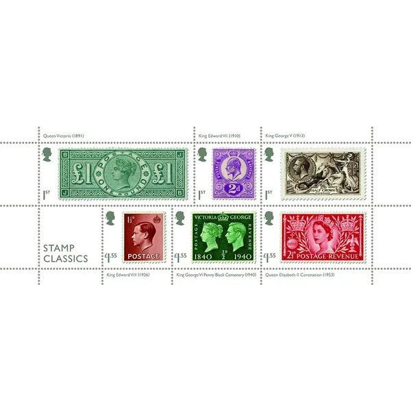 Gr. Britain 2019 Stamp Classics zegel op zegel blok-m/s postfris/mnh