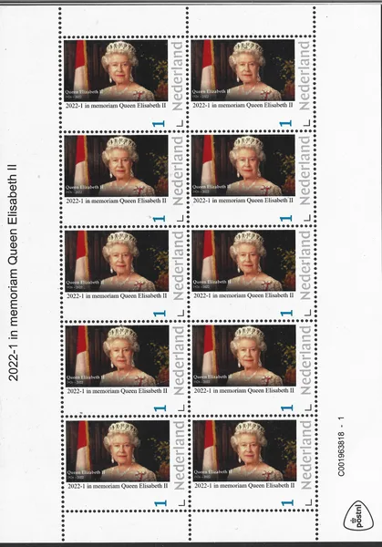 Netherlands 2022-1 Queen Elisabeth 1926-2022 in memoriam sheet unused/MNH