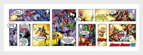 Großbritannien 2019 Marvel Comics Block postfris/mnh