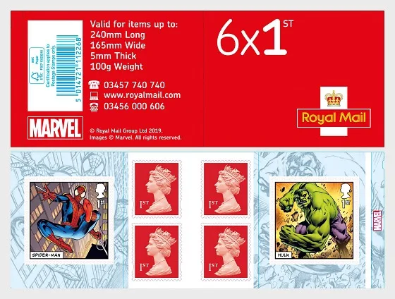 Gr. Britain 2019 Marvel Comics Heftchen/Booklet postfrisch/mnh