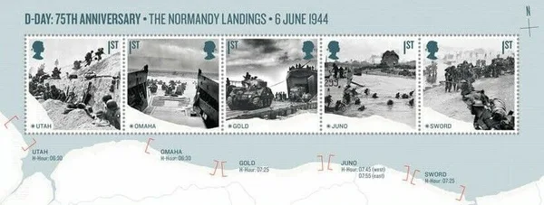 Gr. Britain 2019 Dday WWII blok-m/s postfris/mnh
