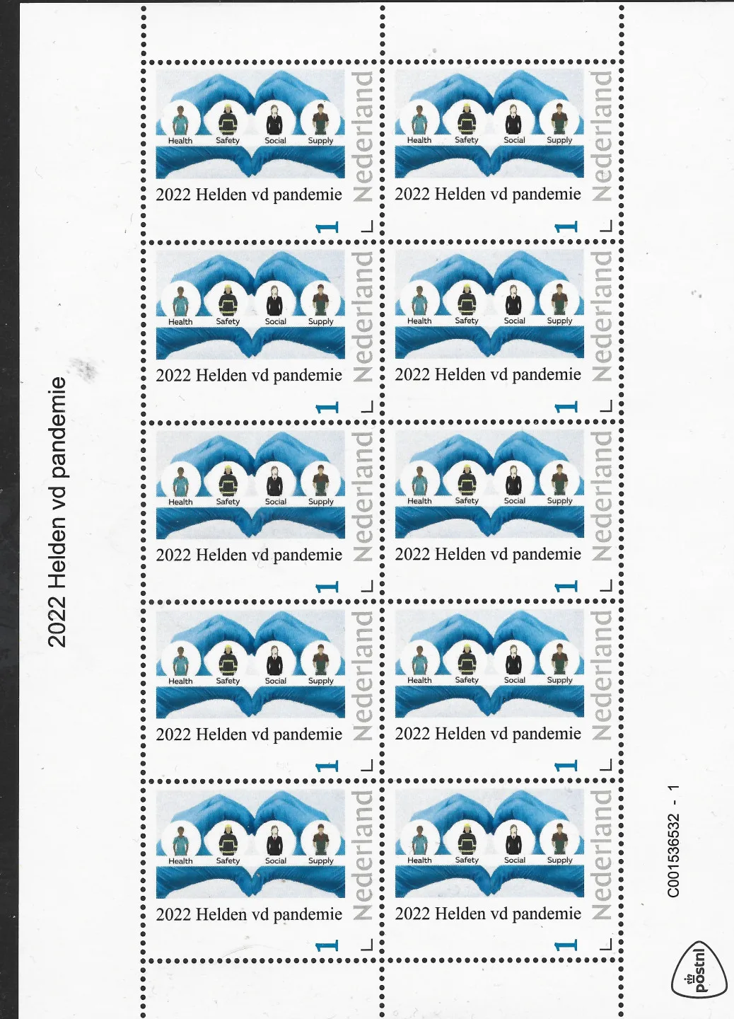 Pays-Bas 2022-1 Héros de la Pandémie - carnet neuf/mnh