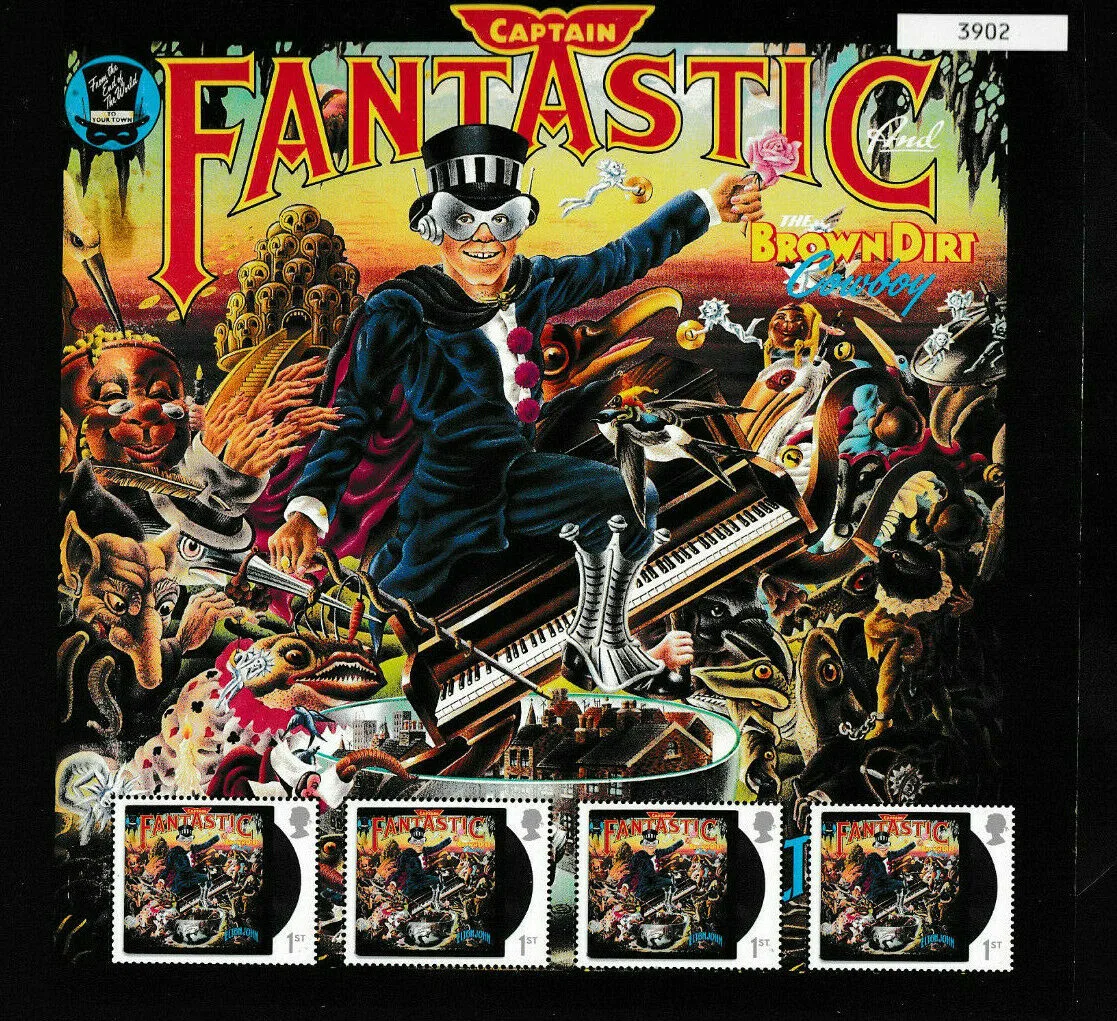 Gr. Britain 2019 Elton John Feuille de fantaisie 3 Captain Fantastic postfris/mnh