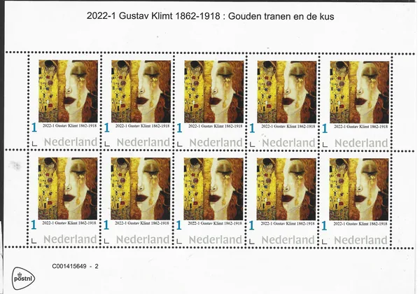 Nederland 2022-1 Gustav Klimt schilderij painting vel-sheetlet postfris/mnh