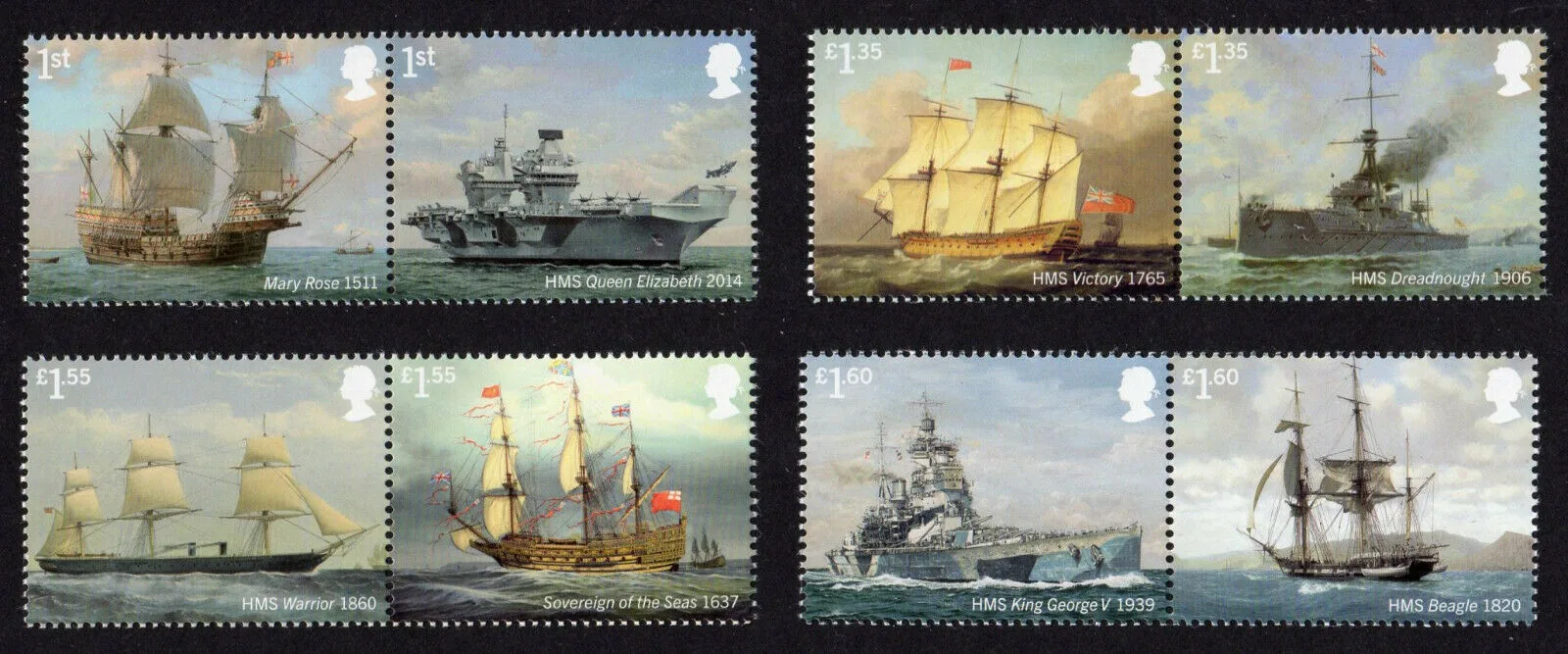 Großbritannien 2019 Marineschiffe postfrisch/mnh