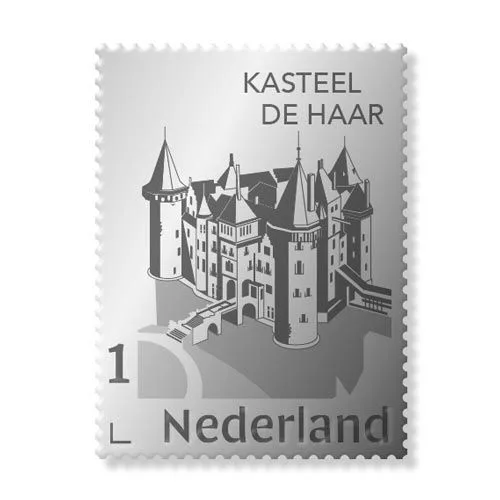 Nederland 2021 Kasteel de Haar zilveren zegel Silver stamp in pack postfris/mnh