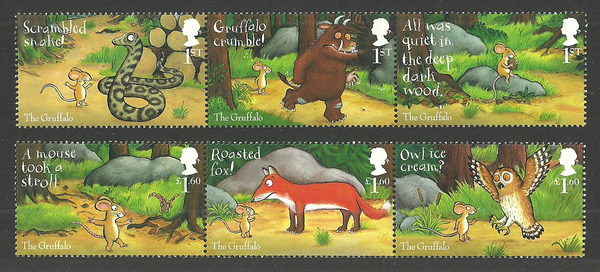 Great Britain 2019 Gruffalo birds owls MNH