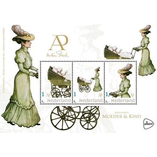 Pays-Bas 2021 Anton Pieck 3 Mère et enfant m/s postfris-mnh