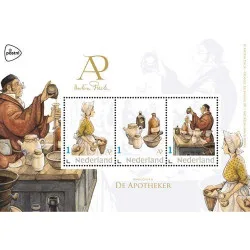 Netherlands 2021 Anton Pieck 5 The Pharmacist block-m/s unmounted MNH