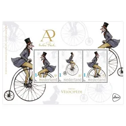 Netherlands 2021 Anton Pieck 6 Old Bicycles block-m/s MNH