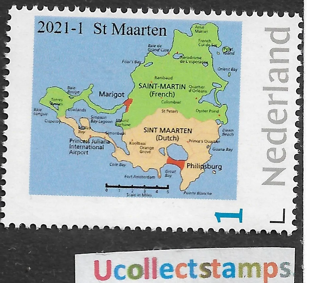 Pays-Bas 2021-1 Antilles néerlandaises Saint-Martin carte postale Carte neuf-mnh