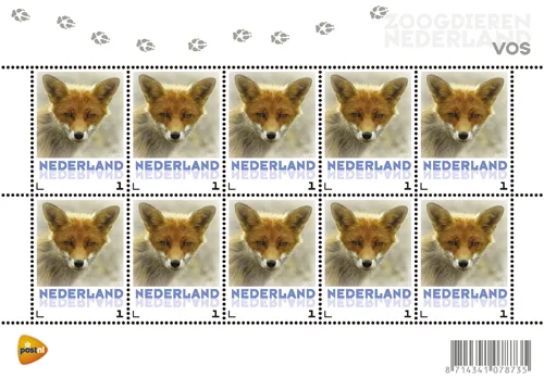 Netherlands 2013 Fox sheetlet MNH