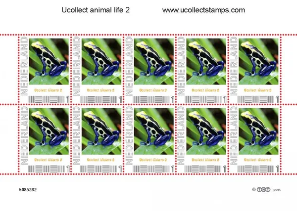 Ucollect Animal life 2 poison dart frog siervelletje van 10 postfris