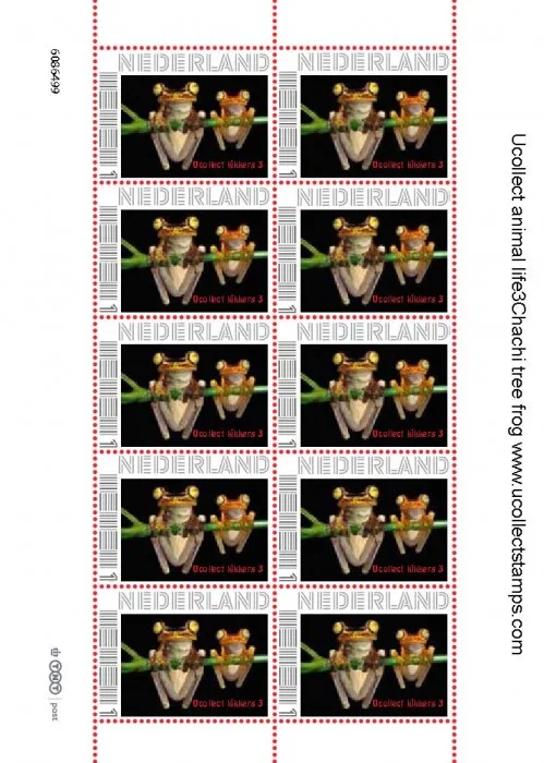 Ucollect animal life 3 Chachi tree frog sheetlet MNH 2011