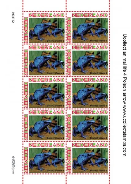 NETHERLANDS 2012 UCOLLECT FROGS 4 SHEET MNH