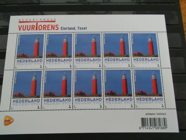 Nederland 2014 Vuurtoren 4 Eierland Texel vel./sheetlet postfris/mnh