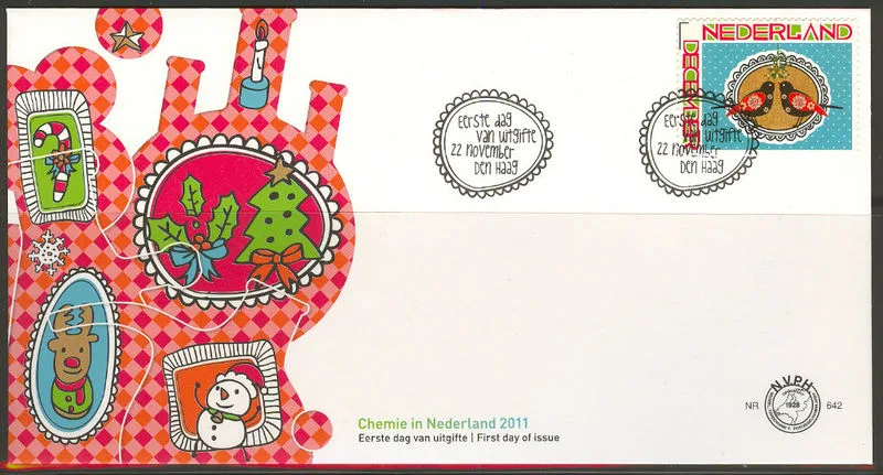 Nederland fdc 642 December zegel 2011