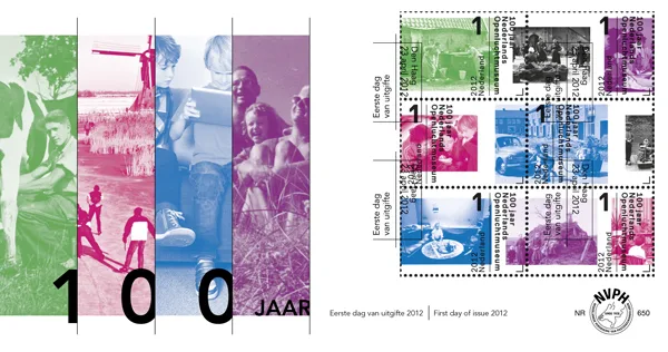 Nederland fdc 650 100jaar openluchtmuseum (2 fdc's) 2012