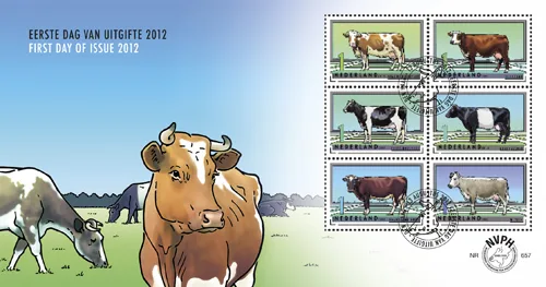 Netherlands fdc 657 Cattle Breeds