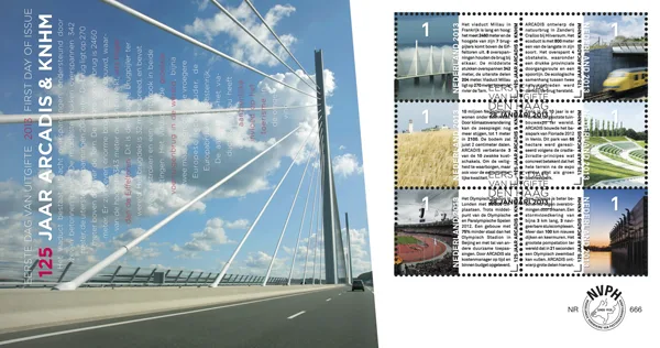 Nederland FDC 666 A/B Arcadis- KNHM 2013
