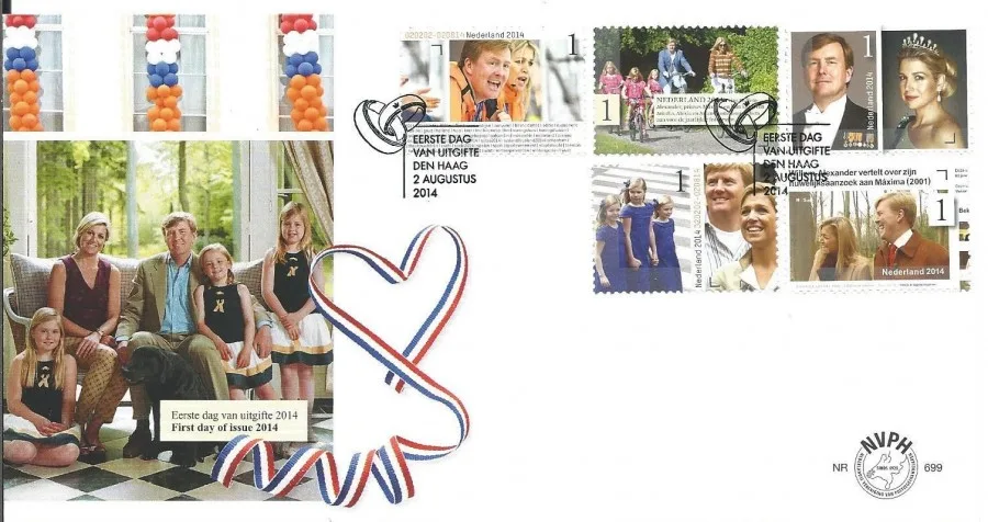 Nederland FDC 699 12,5 jaar huwelijk Koning Willem Alexander - pr. Maxima 2014