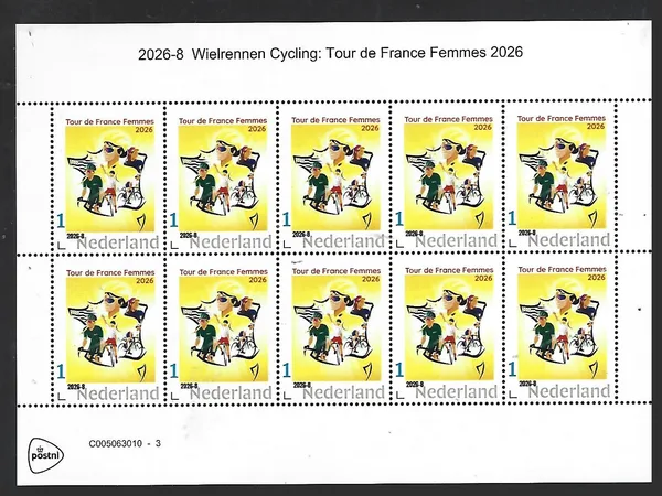 Netherlands 2026-8 Cycling Tour de France femmes 2026 sheet MNH