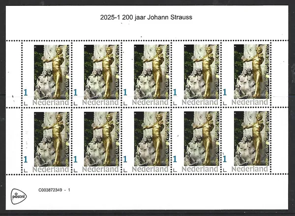 Nederland 2025-1 Johann Strauss 200jaar sheetlet postfris/mnh