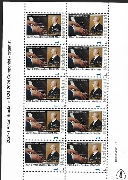 Nederland 2024-1 Anton Brückner sheetlet postfris/mnh