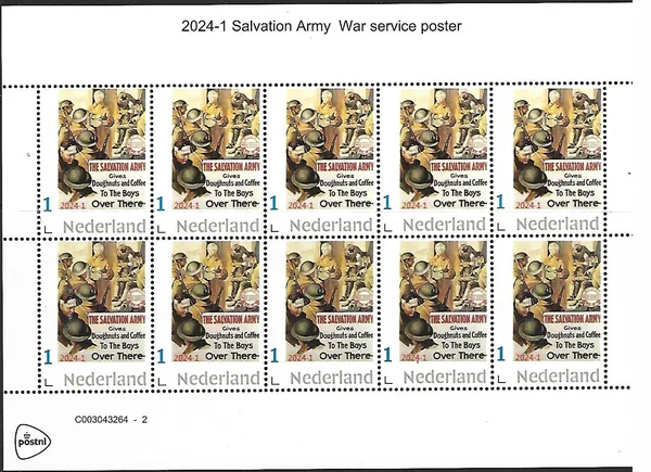 Netherlands 2024-1 Leger des Heils Salvation Army: War service sheetlet poster MNH